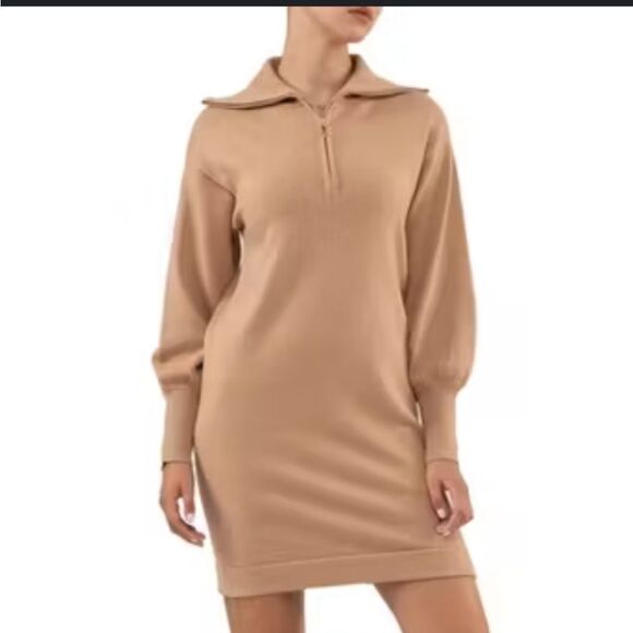 NWT Khaki blu pepper Sweater Dress - Picture 1 of 7